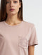 T-shirt Donna con taschino ricamato Grigio ELISABETTA FRANCHI- Francavilla Moda